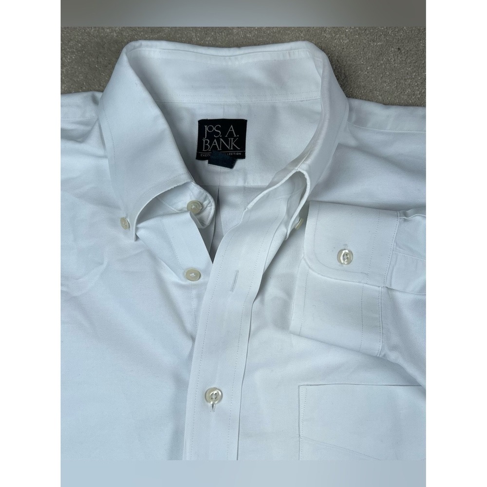 Jos A Bank White Dress Shirt Men's 16.5 Basic